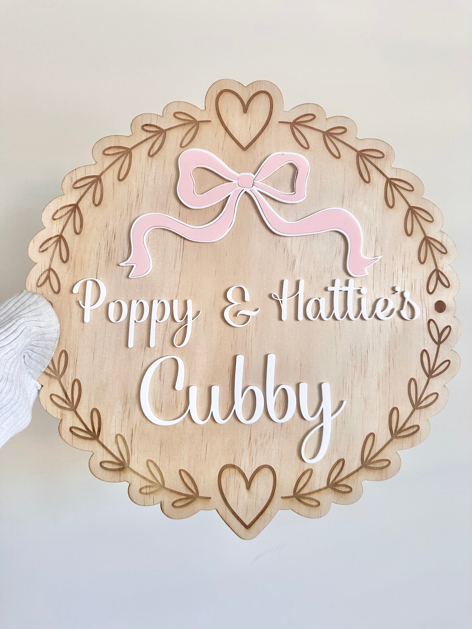 Personalised Bow Sign