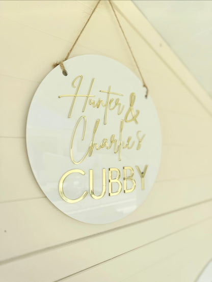 Cubby Sign