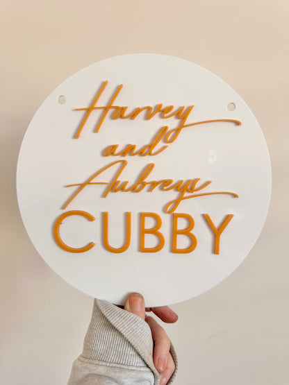 Cubby Sign