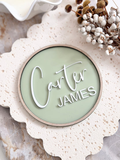 Personalised Name Disc – Custom Acrylic Name Sign