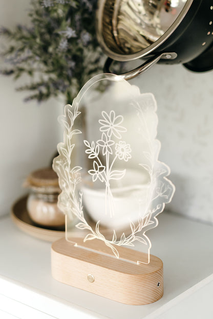 Vintage Flower Night Light