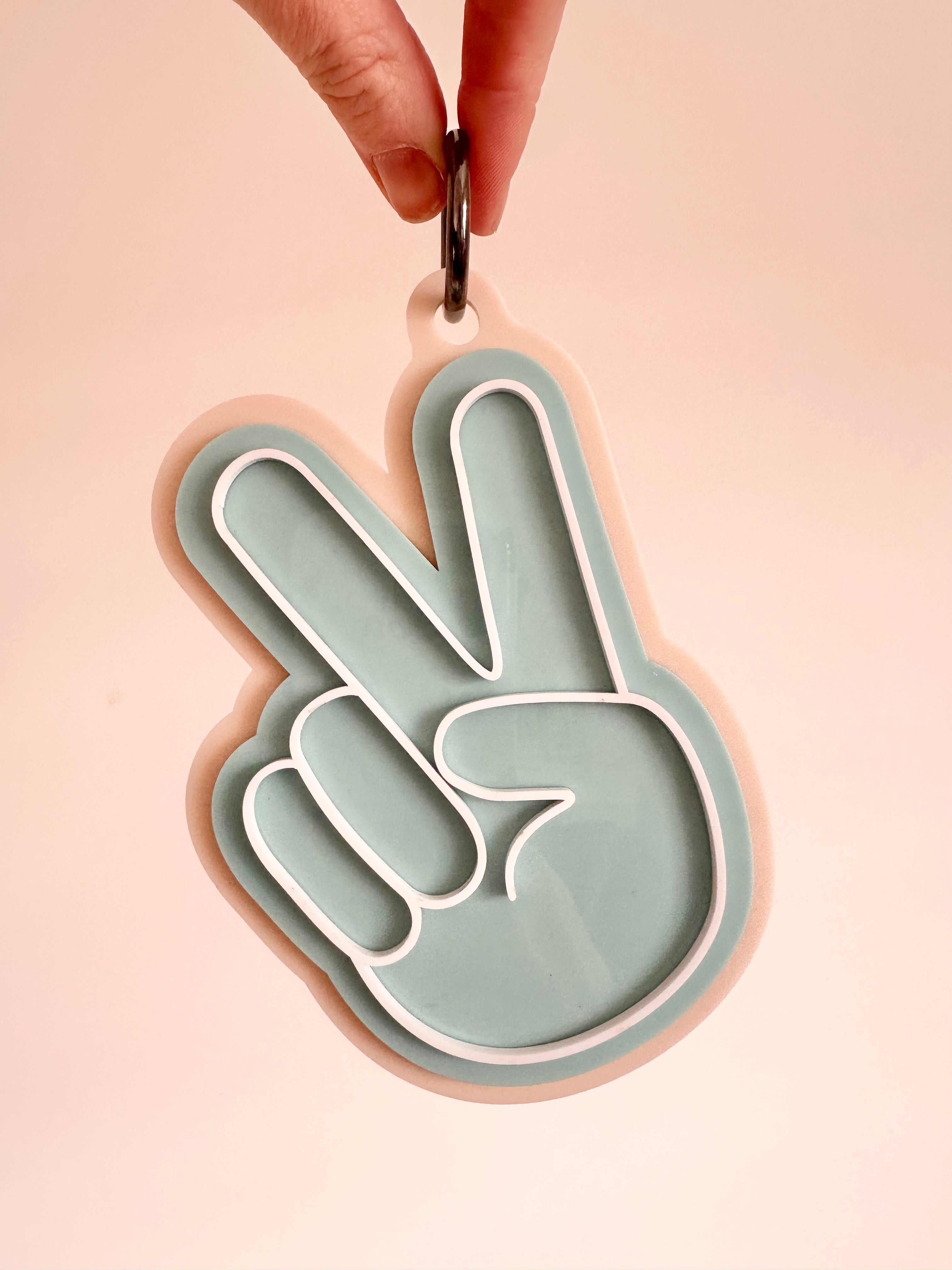 Peace Hand Bag Tag