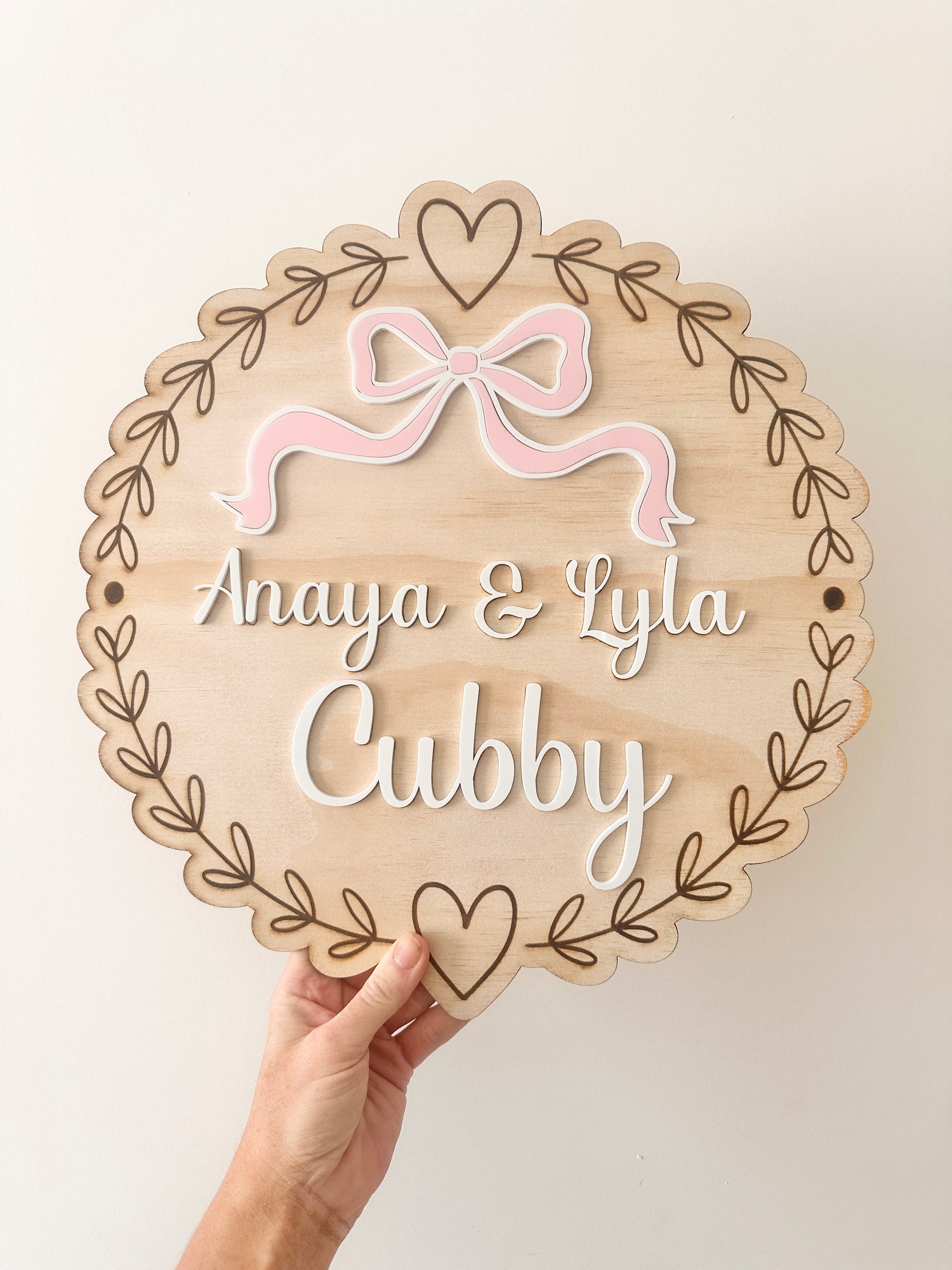 Personalised Bow Sign