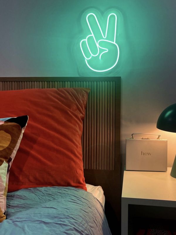 Peace Hand Neon Light