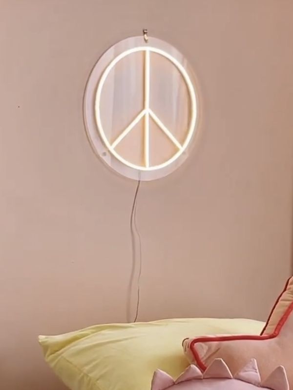 Peace Sign Neon Light