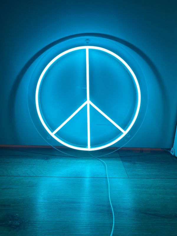 Peace Sign Neon Light